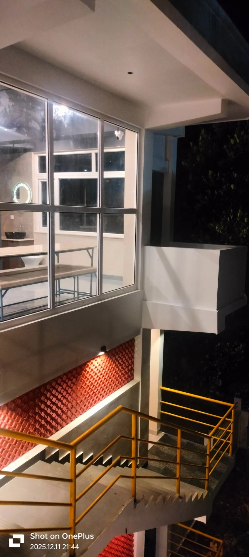 Night staircase and facade